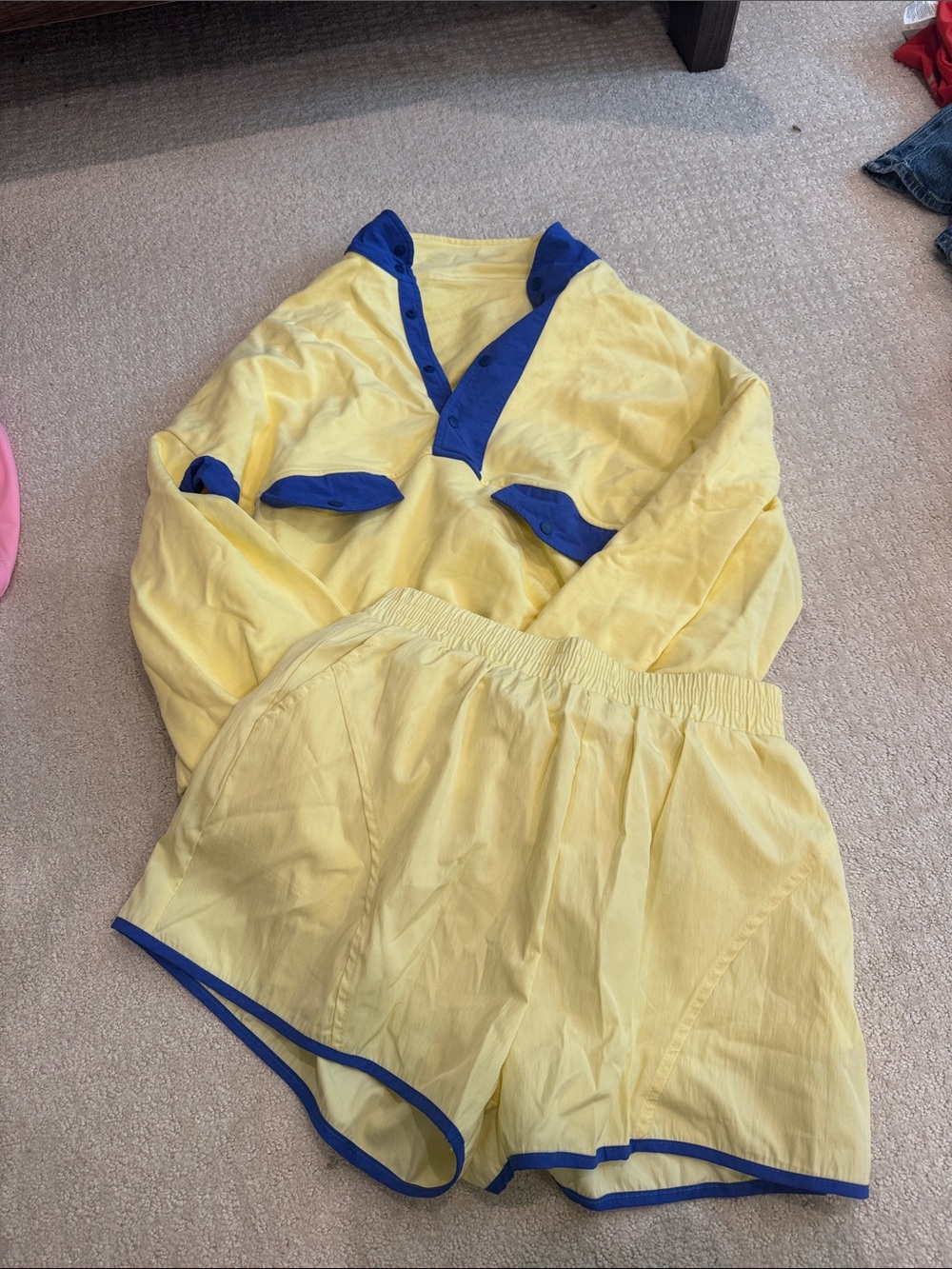 Amazon Yellow and Blue Two-Piece Lounge Set - ONLY WORN ONCE